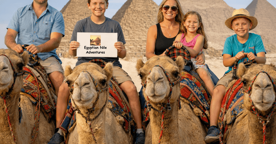 7 day Egypt itinerary with kids pyramids of Giza camel ride