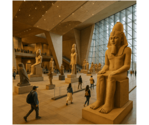 grand egyptian museum cairo interior