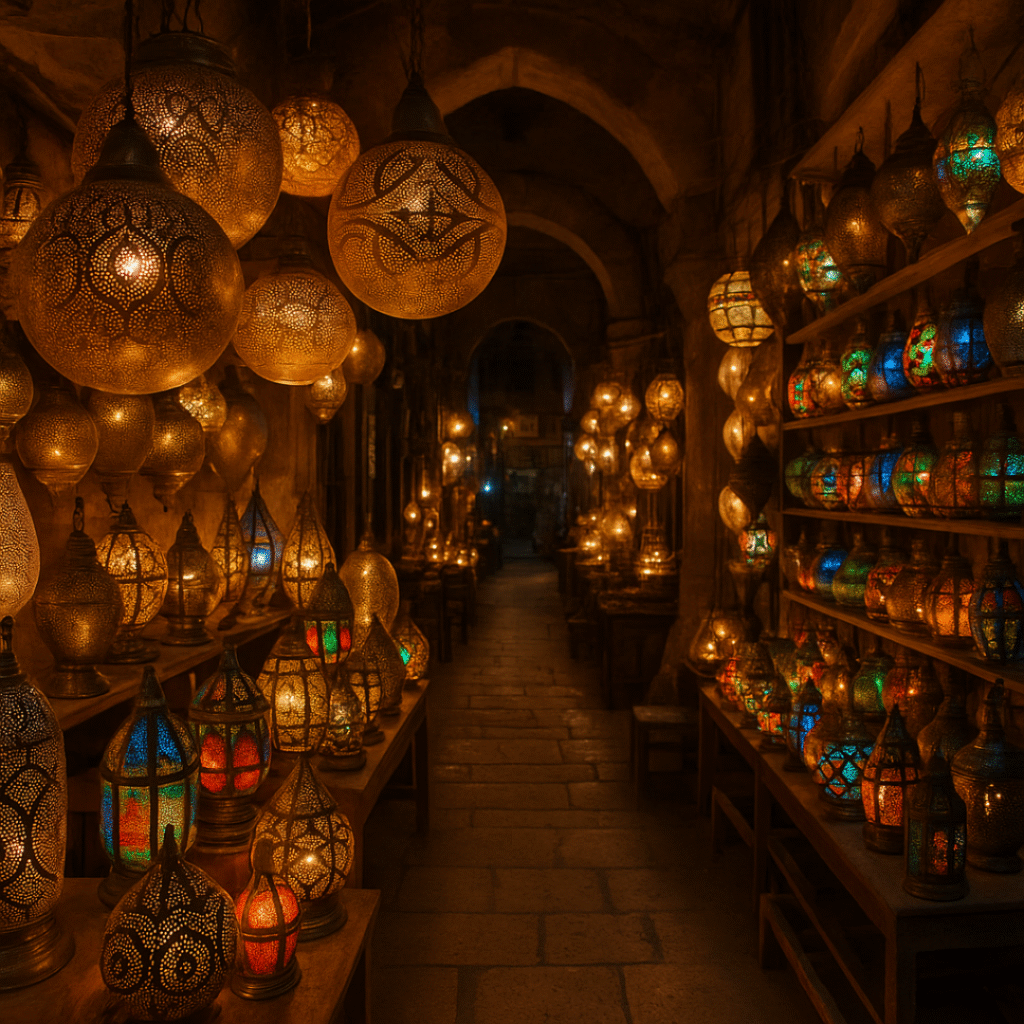 Khan el-Khalili Cairo market lanterns Egypt travel tips