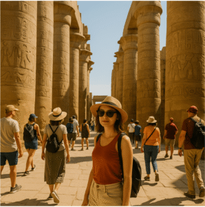Karnak Temple columns Luxor Egypt