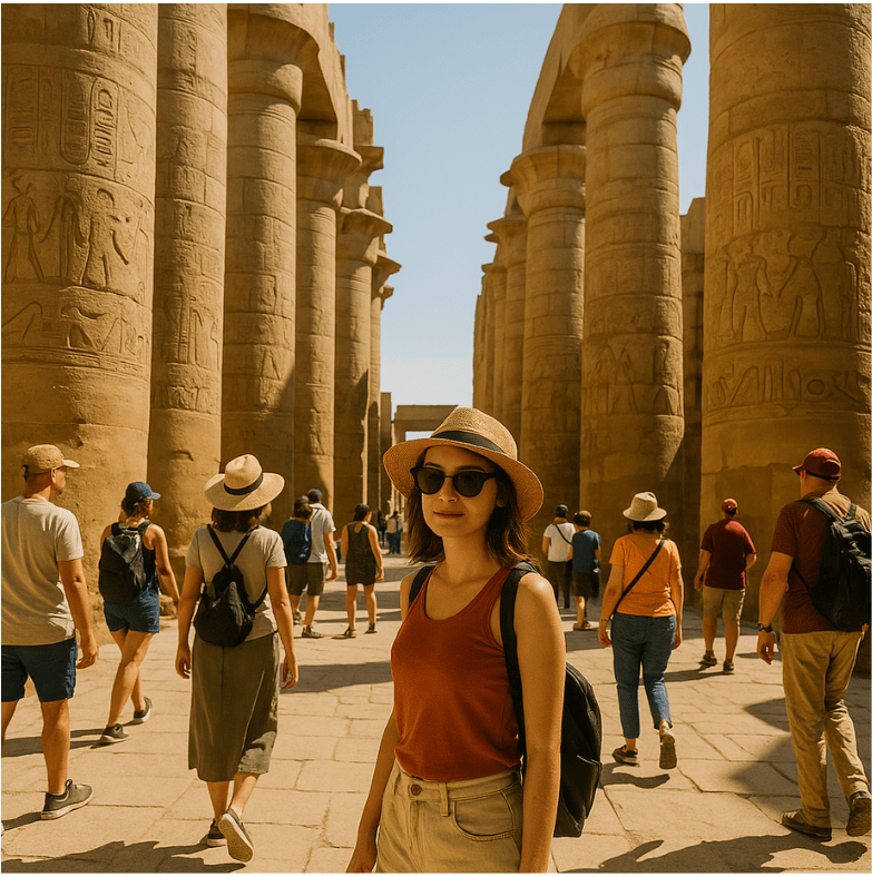 Karnak Temple columns Luxor Egypt