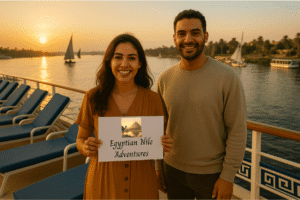 Travelers enjoying Nile cruise Egypt tour experience
