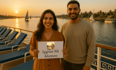Travelers enjoying Nile cruise Egypt tour experience