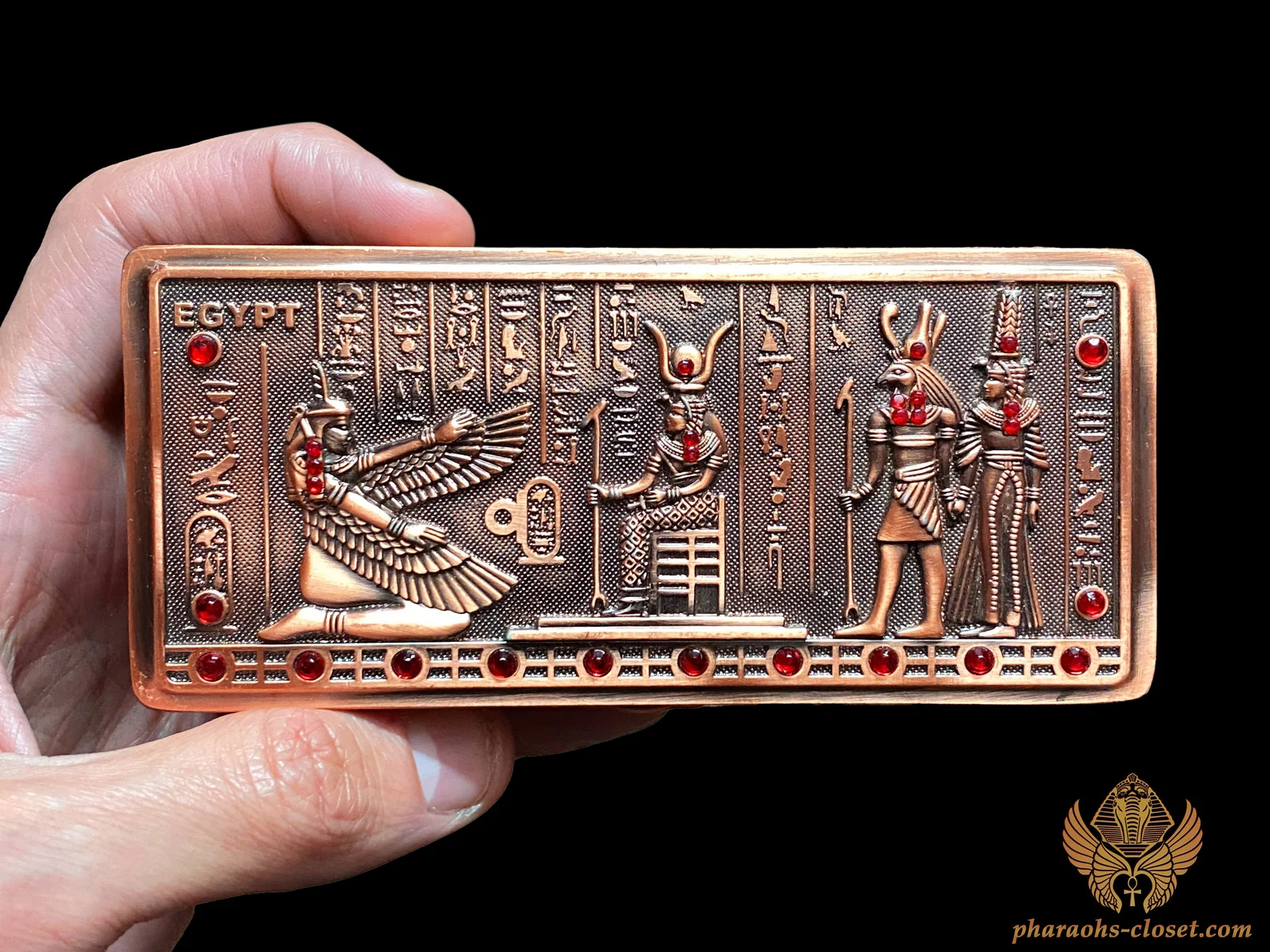 Handcrafted Egyptian Copper Jewelry Box — Ancient Art Inspired