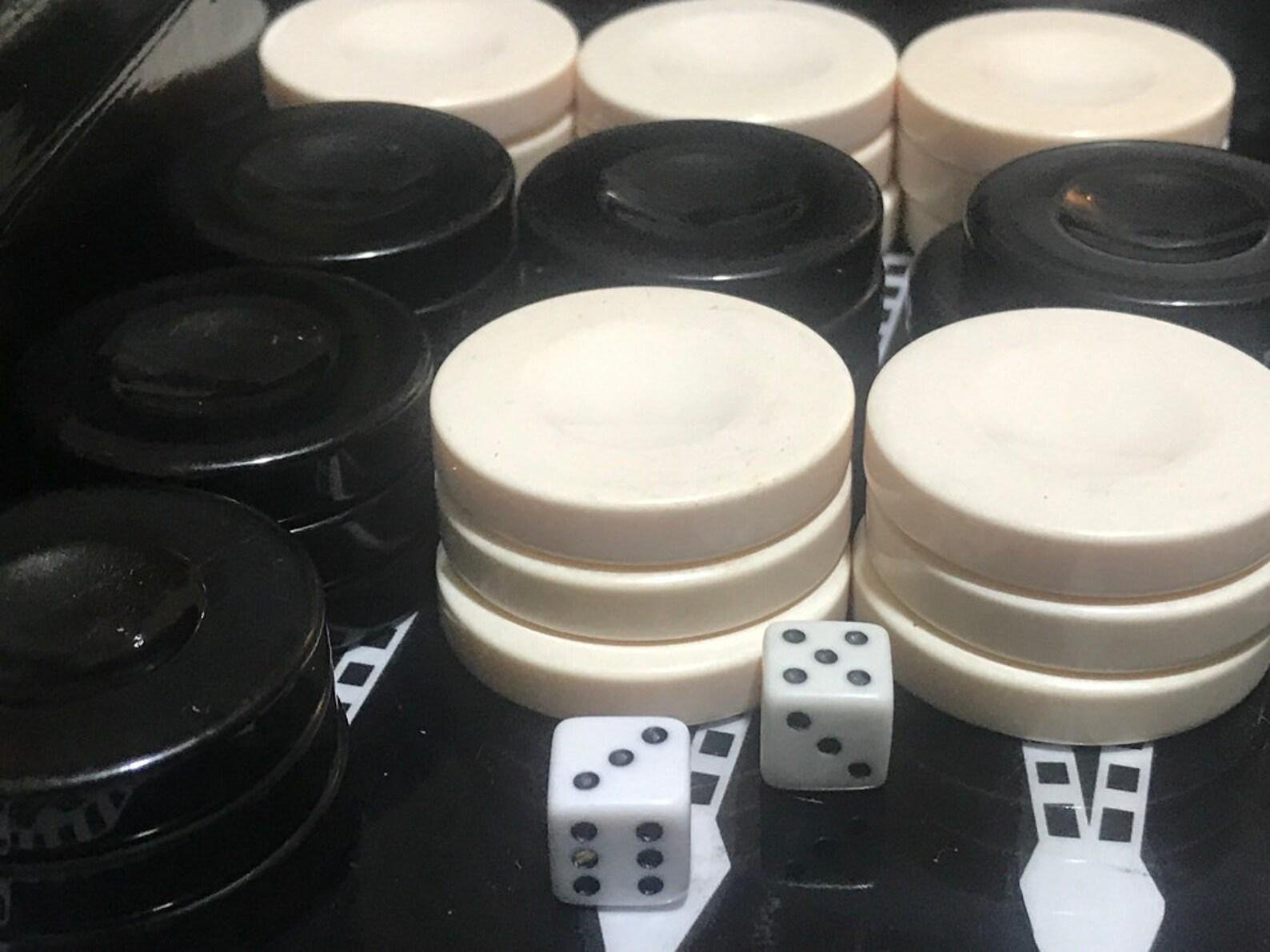 Handcrafted Egyptian Backgammon & Chess Board — Mother of Pearl Inlay (16.8 in) - Image 2