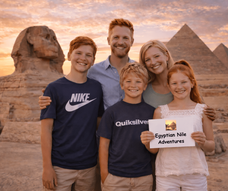 10 day Egypt itinerary with kids at the Giza pyramids
