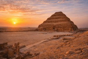 Step Pyramid of Djoser at Saqqara near Cairo Egypt