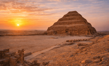 Step Pyramid of Djoser at Saqqara near Cairo Egypt
