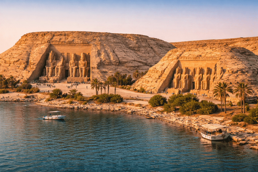 Abu Simbel temples beside Lake Nasser
