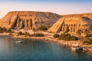 Abu Simbel temples beside Lake Nasser