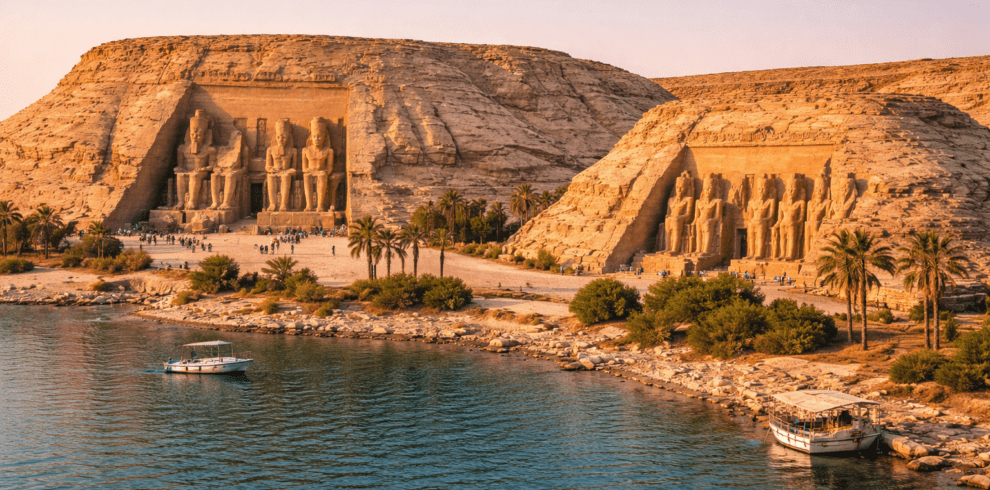 Abu Simbel temples beside Lake Nasser