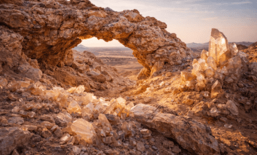 Crystal Mountain desert formations Bahariya Oasis Egypt
