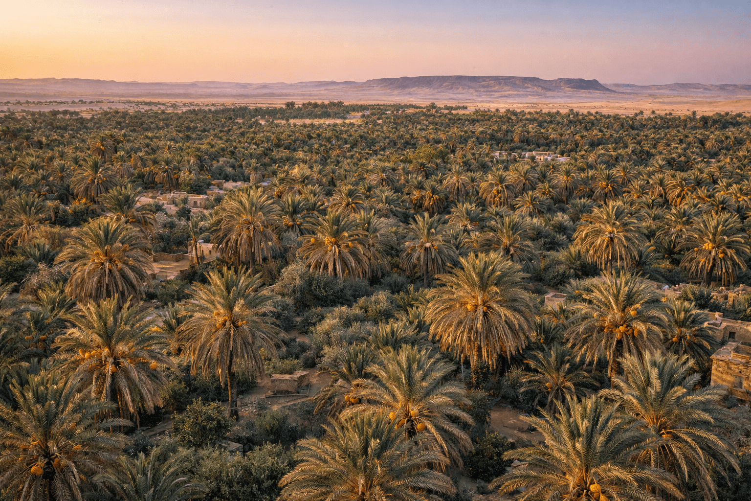 Date palm groves in Siwa Oasis