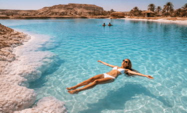 Siwa Oasis salt lake floating experience