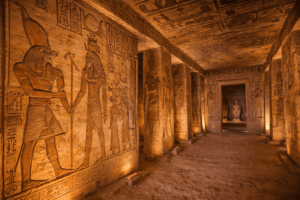Relief carvings inside Abu Simbel temple