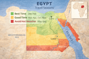 Egypt travel seasons map