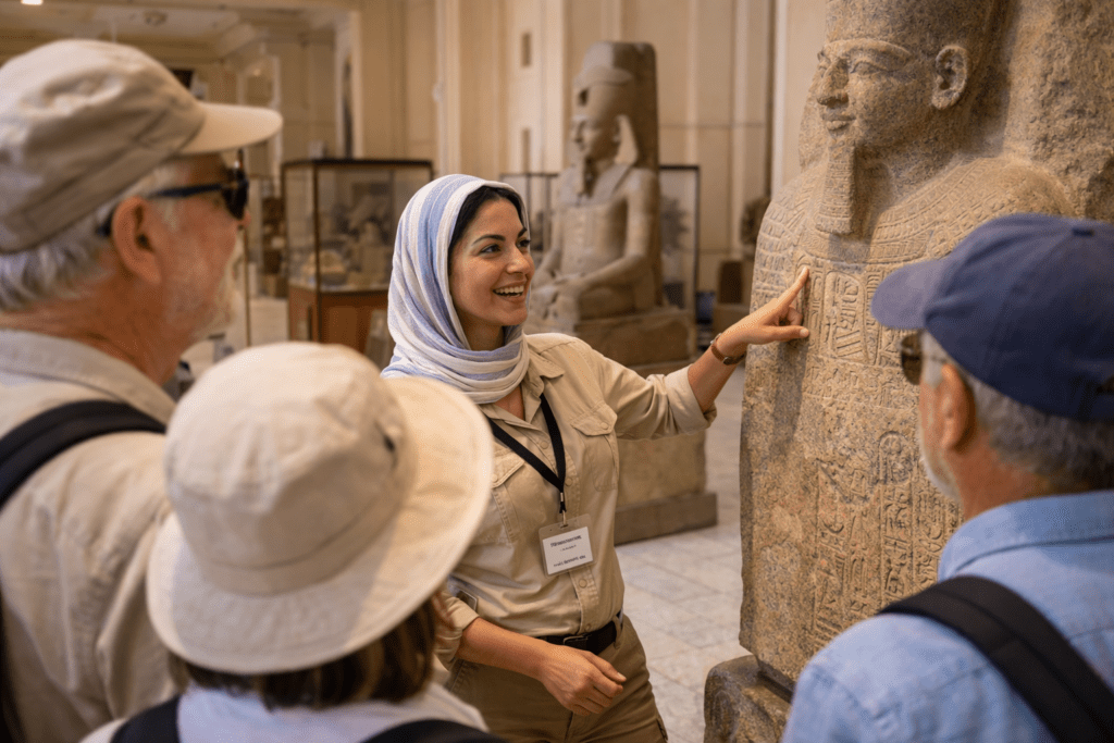 guided tour egypt experience tourists learning