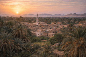 Palm groves in Bahariya Oasis Egypt
