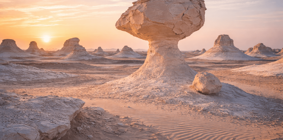 White Desert National Park chalk formations Egypt