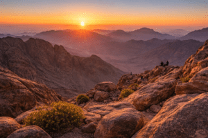 Mount Sinai sunrise view in Egypt