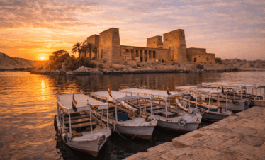 Philae Temple on Agilkia Island in Aswan Egypt dedicated to Isis