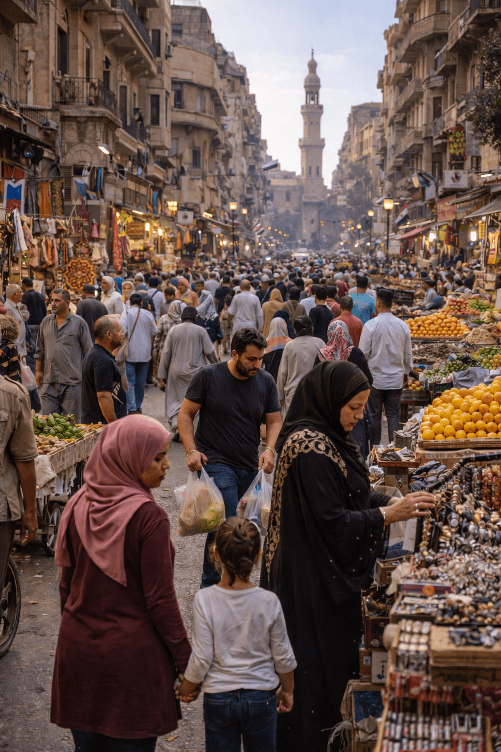 busy market scene Egypt