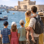 Family by the Qaitbay Citadel