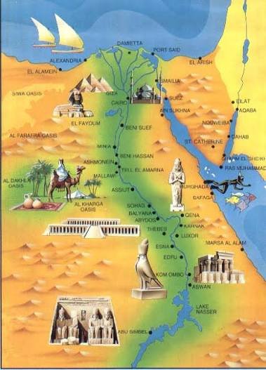 Tourist Egypt map