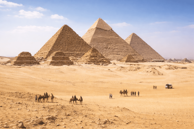 first time travel Egypt pyramids of Giza