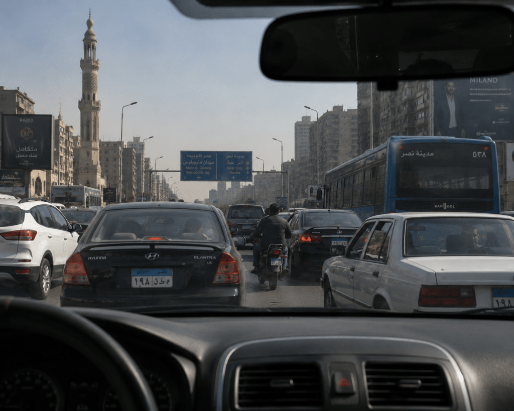 Traffic and transportation realities in Cairo Egypt
