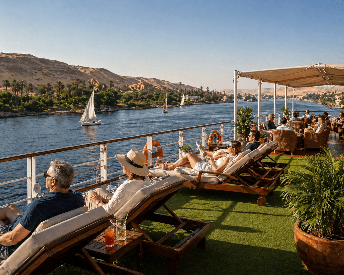 Nile cruise top deck
