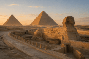 Early morning visit to the Pyramids of Giza