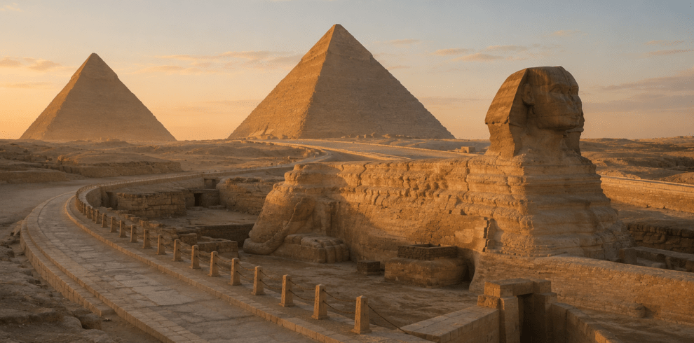 Early morning visit to the Pyramids of Giza