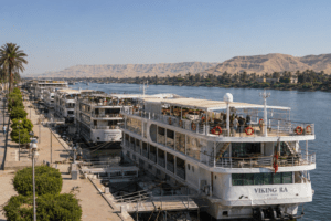 crowded docking on the Nile