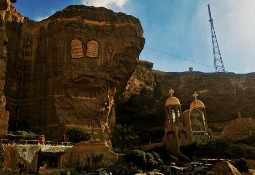 church inside the cave in Egypt, Cairo