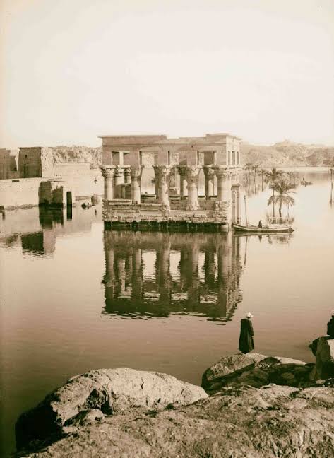 UNESCO reconstruction of the Philae monuments on Agilkia Island.