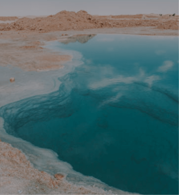 Salt Lakes In Siwa Oasis Egypt