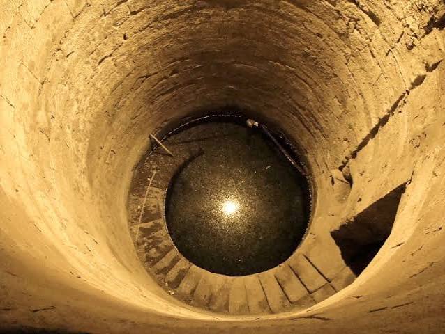 Ancient Nilometer at Kom Ombo Temple beside the Nile.
