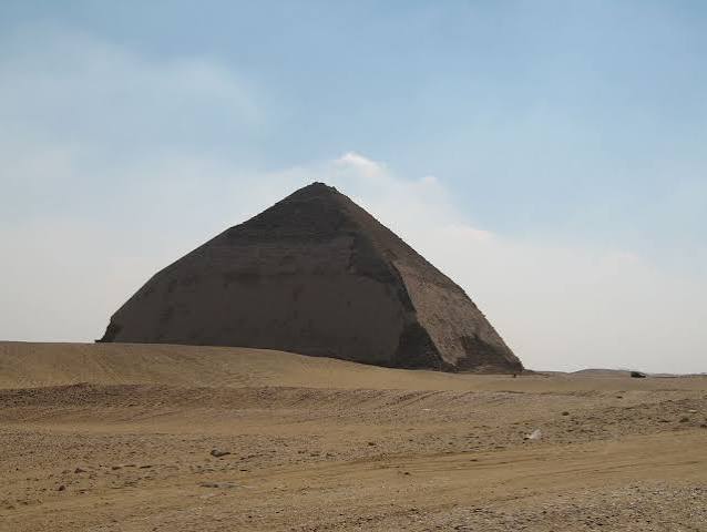 Bent Pyramid at Dahshur showing its distinctive change in slope