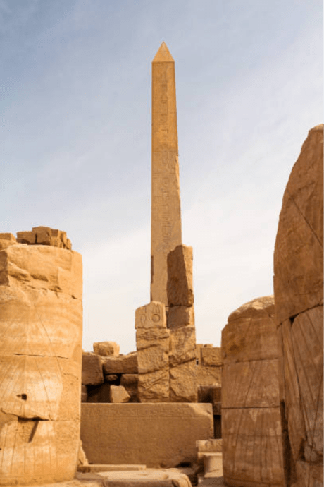 Hatshepsut's obelisk rising above Karnak Temple in Luxor.