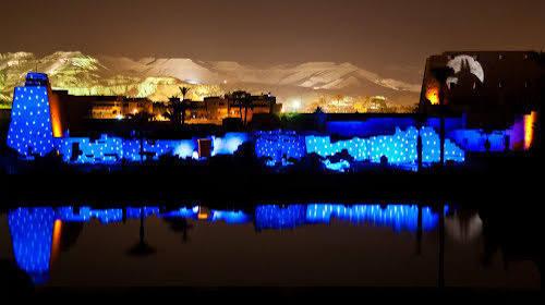 Karnak Temple illuminated during the evening Sound and Light Show