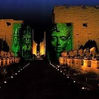 Luxor Temple illuminated during the evening Sound and Light Show