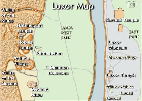 Luxor tourist map