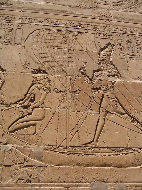 Relief of Horus defeating Seth at Edfu Temple.