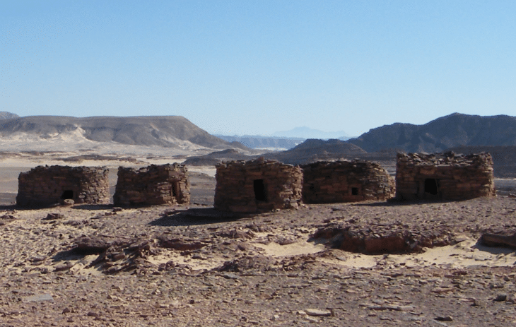 Ancient circular stone Nawamis in South Sinai Egypt