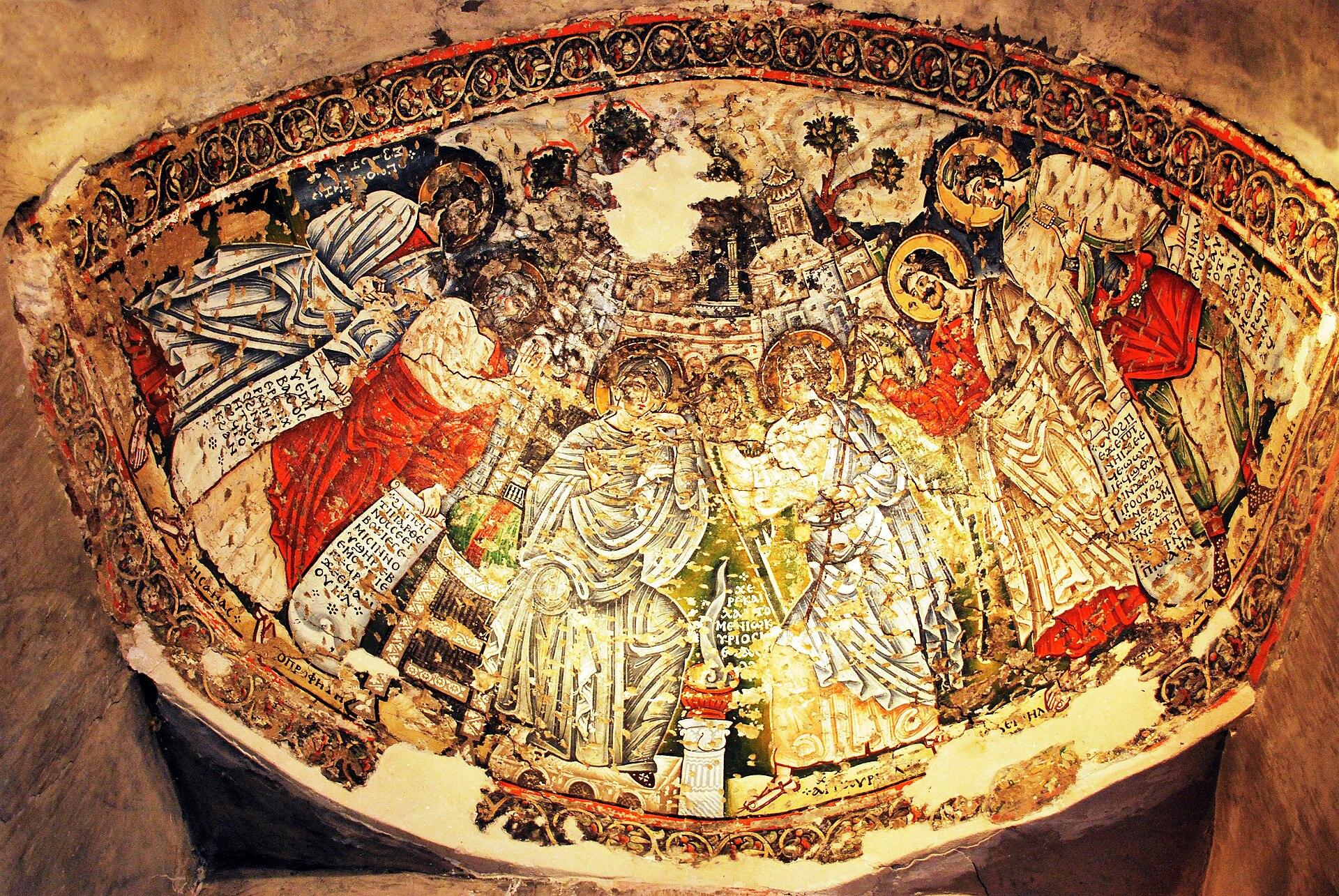 Christian fresco in the Church of the Virgin Mary at the Monastery of the Syrians