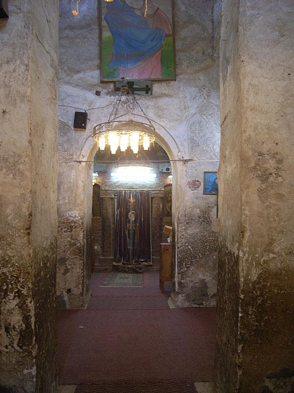 Interior of the Church of St. John the Short at Deir Abu Hinnis in Minya