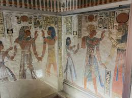 Ramesses III and Prince Amunherkhepshef inside QV55 in the Valley of the Queens.