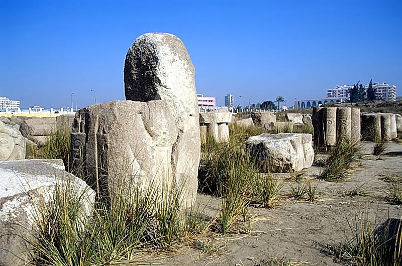 Ruins of the Bastet temple at Tell Basta, ancient Bubastis in Egypt