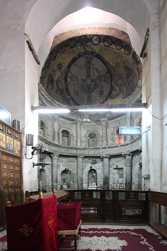 Southern apse inside the White Monastery of St. Shenoute near Sohag